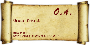 Onea Anett névjegykártya